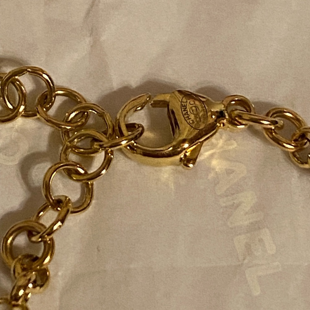 New authentic Chanel Gold and Blue Charm Bracelet - Picture 5 of 15